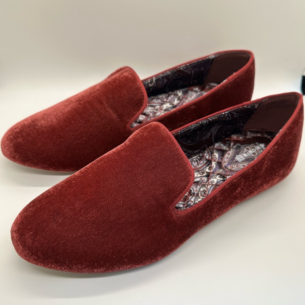 Birdies Red Velvet Loafers